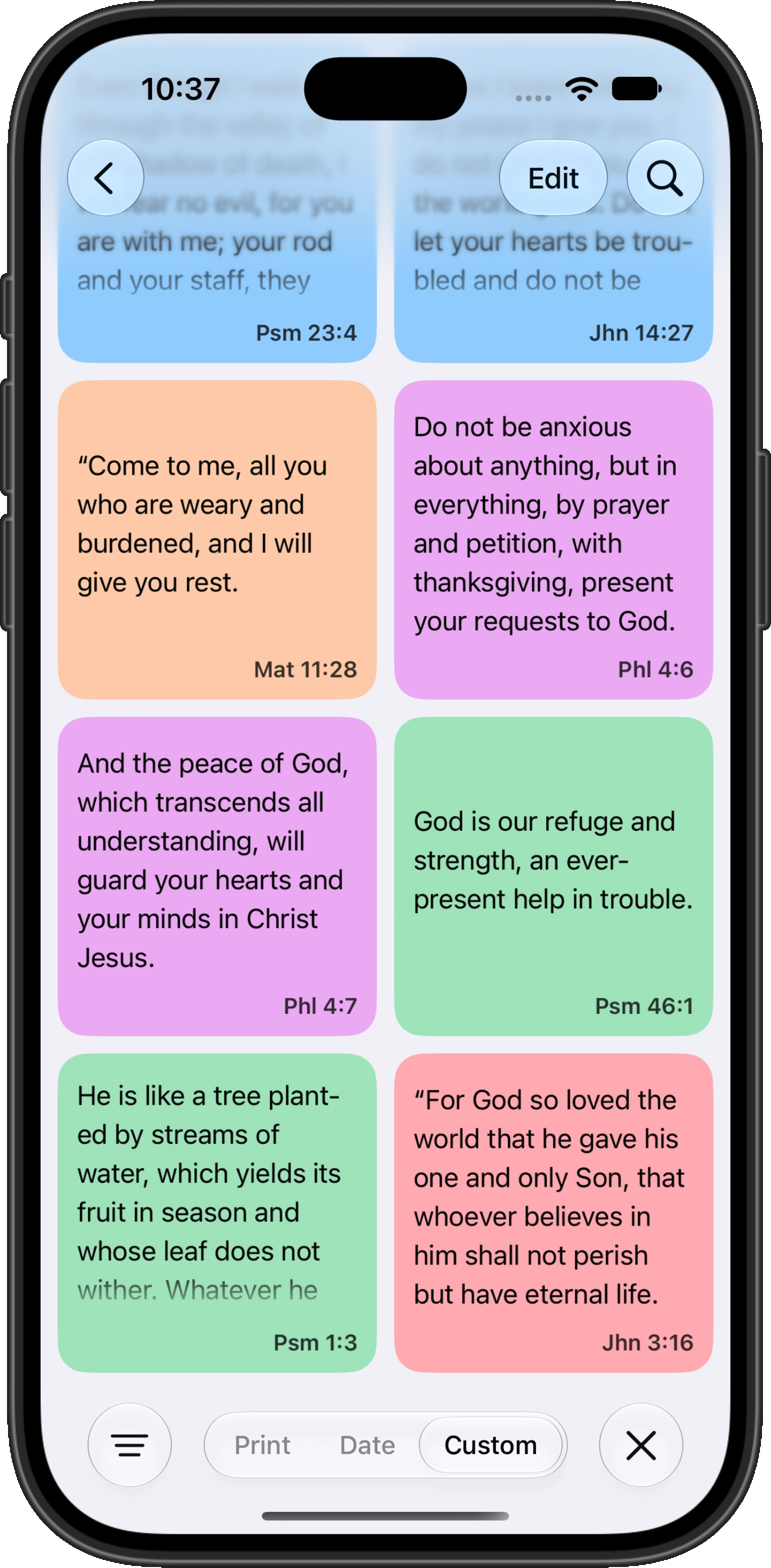 A searchable collection of highlighted Bible verses